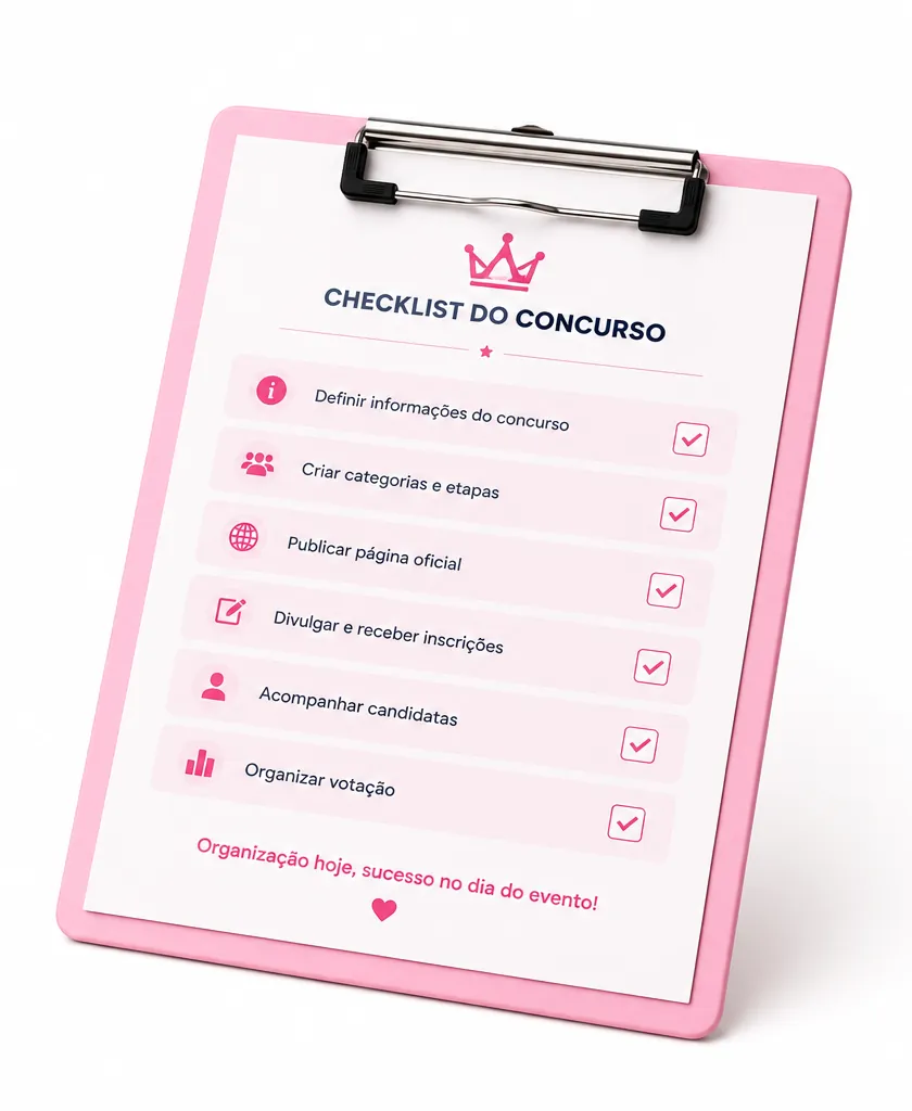 Checklist para organização do concurso
